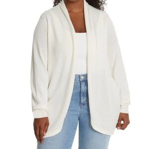 Nine West Women's‎ Cream Open-Front Cardigan Sweater Plus Size: 2X